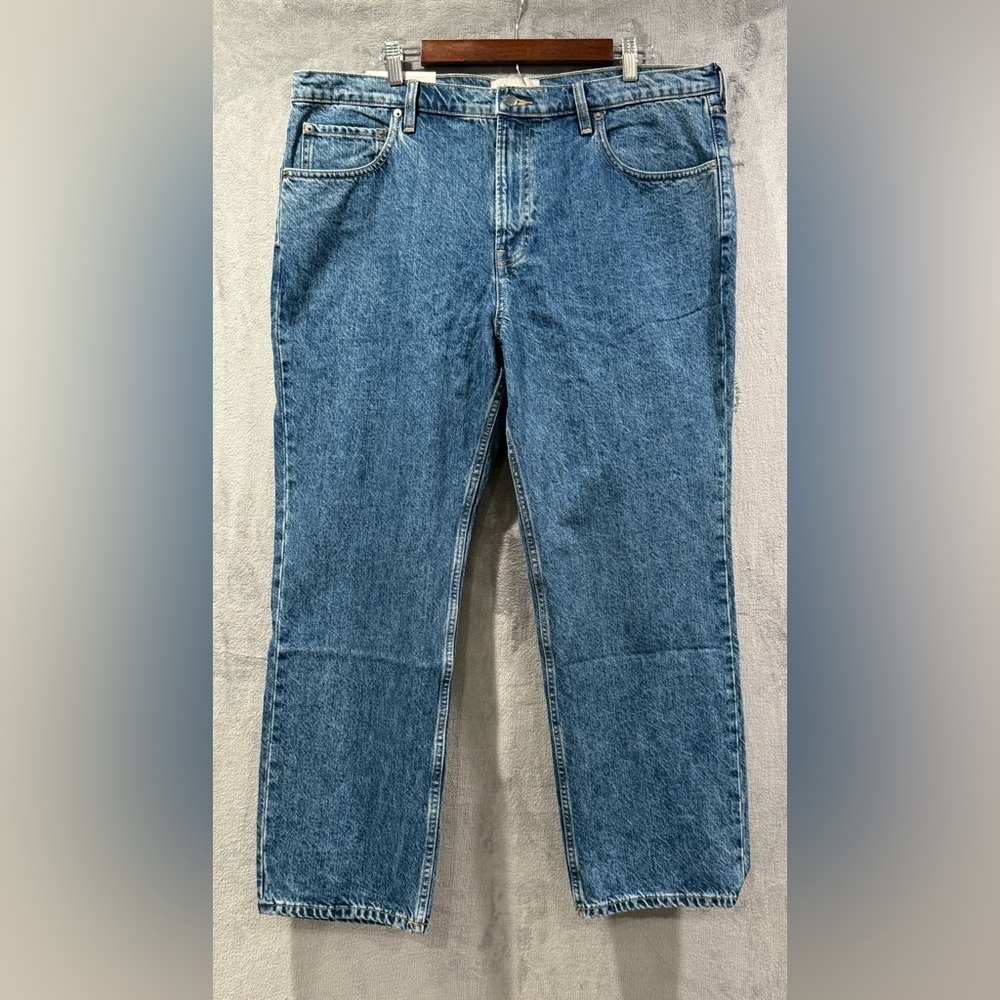 Everlane Jeans Mens 38 X 28 The Authentic Straight Blue Jean 100% Cotton NWT